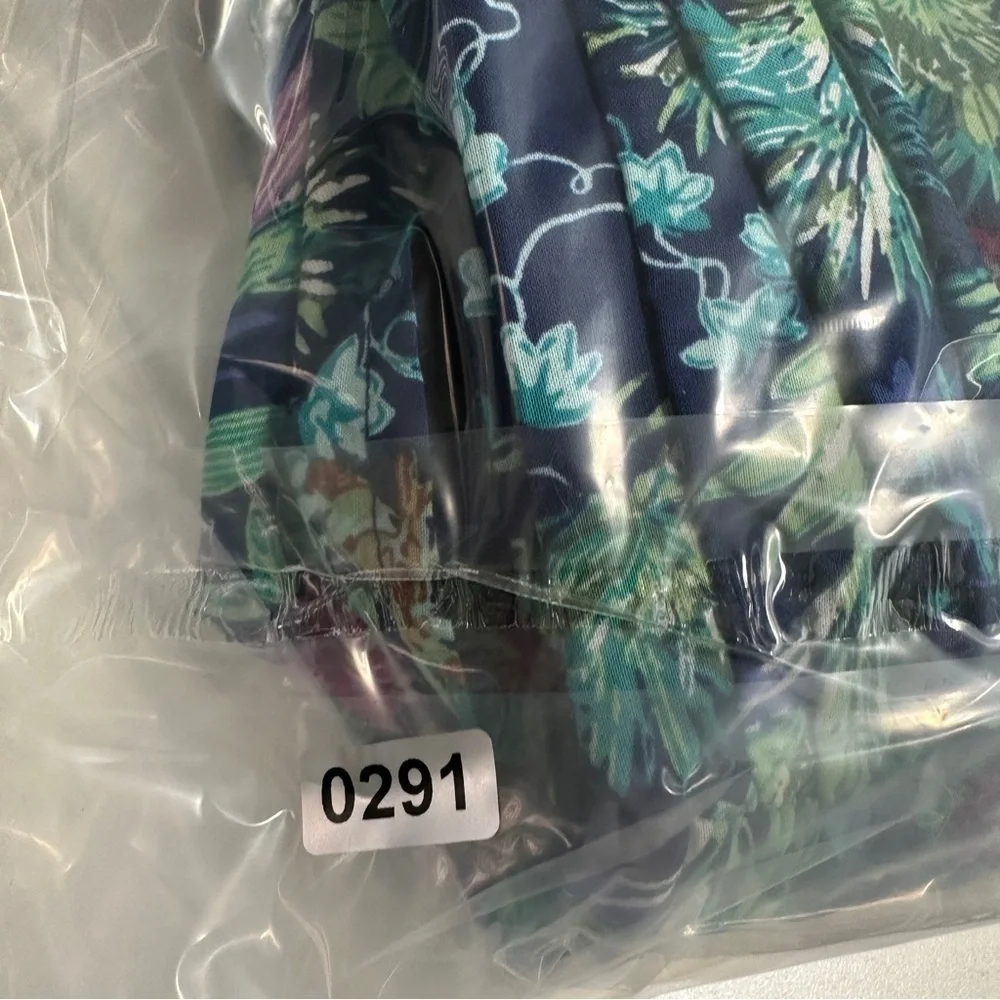 Janie and Jack NWT Floral Halter Romper Blueprint Floral Girls Size 12 Tropical